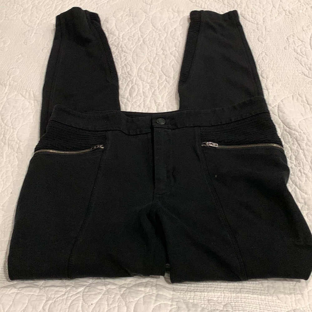 Athleta Ponte Moto pants/leggings size 4 color black